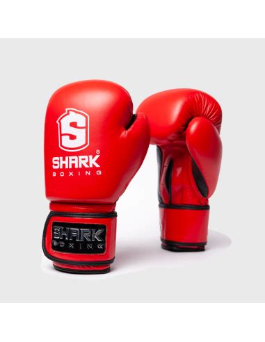 Guante De Boxeo Amateur Rojo Homologado Shark Boxing