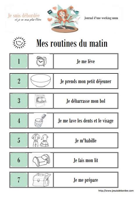 Les Routines Du Matin Pour Les Enfants Je Suis D Bord E