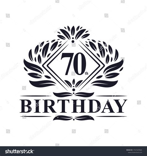 70 Years Birthday Logo Luxury 70th Stock Vector (Royalty Free ...