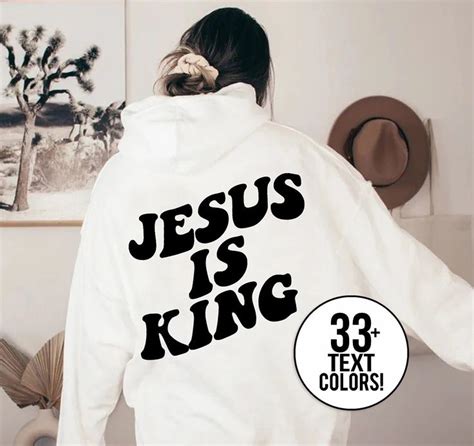 Jesus Is King Hoodie Groovy Tumbler Hoodie Positive Hoodie