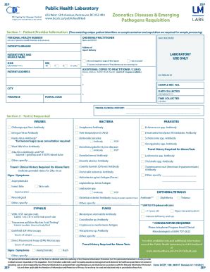 Fillable Online Lmlabs Phsa Bccdc Phl Cluster Investigation Approval