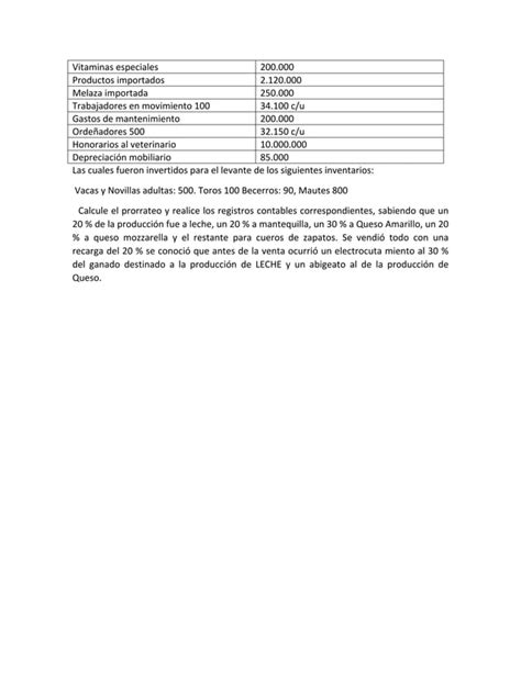 Ejercicios Contabilidad Agropecuaria Pdf