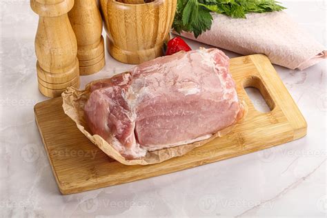 Raw Uncooked Pork Meat Loin Stock Photo At Vecteezy