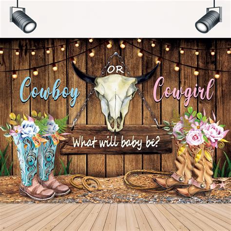 Amazon Fitumiw Western Gender Reveal Backdrop 7x5ft Cowboy Or