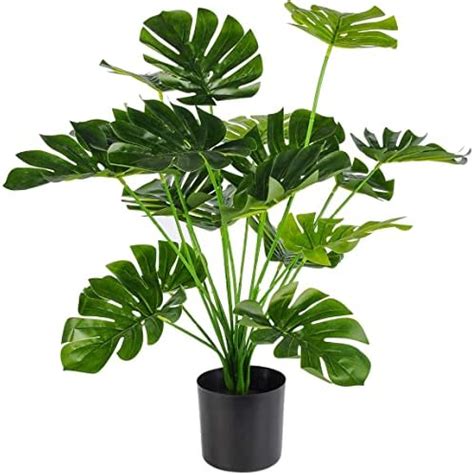 Amazon Rozwkeo Artificial Plants Fake Banana Tree With Green