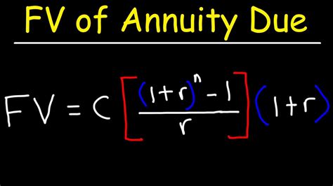 Annuities How To Calculate The Future Value Of An Annuity Due Youtube