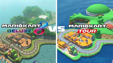 Yoshi Circuit Comparison Exploration Mario Kart Deluxe Vs Mario