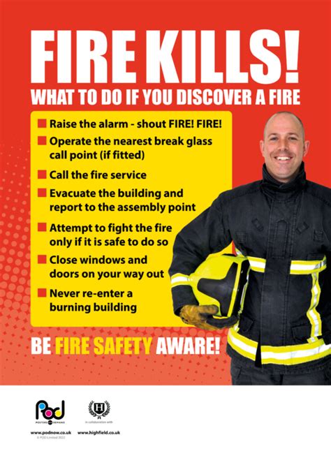 Fire Safety Printed Posters POD Posters On Demand