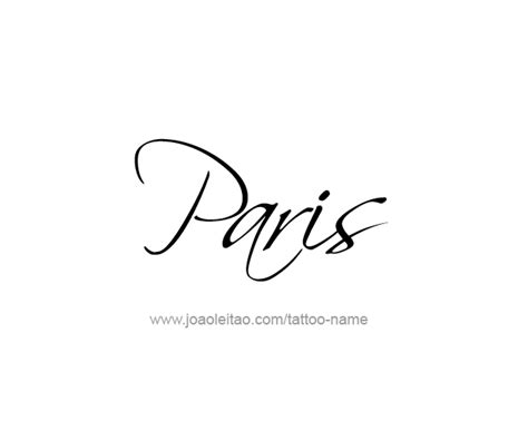 Paris City Name Tattoo Designs Page Of Tattoos With Names