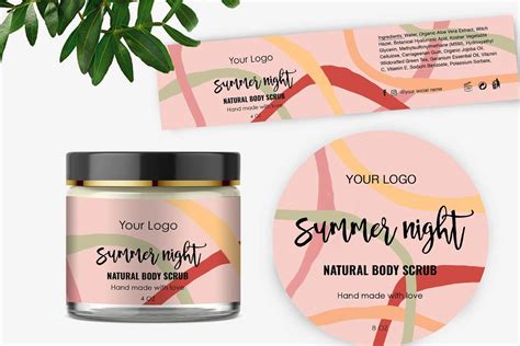 Body Scrub Product Label Template