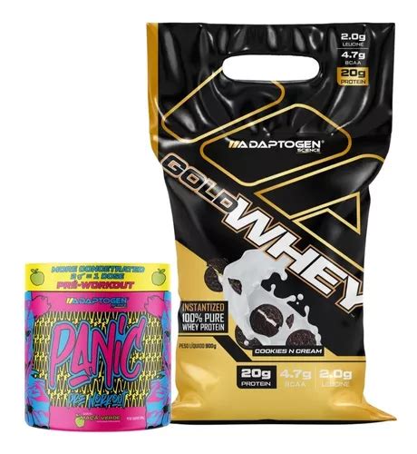 Combo Pr Treino Panic G Gold Whey G Adaptogen Science