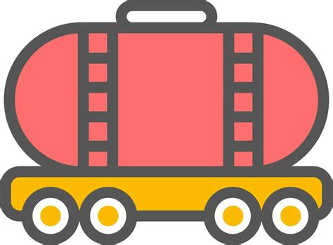 Tanker Icon In Red And Yellow Color Vector Art At Vecteezy