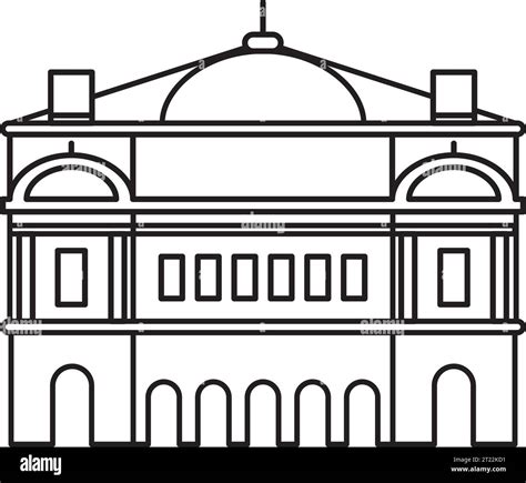 Simple Black Outline Drawing Of The Palais Garnier Paris Stock Vector Image And Art Alamy