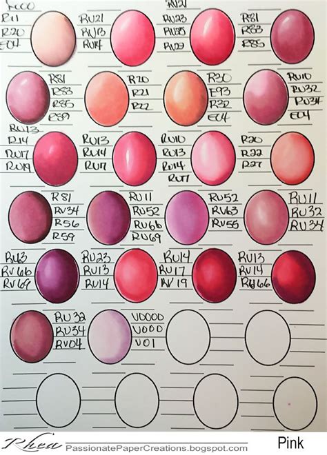 Copic Color Combo Sheets Copic Color Chart Copic Marker Art Copic