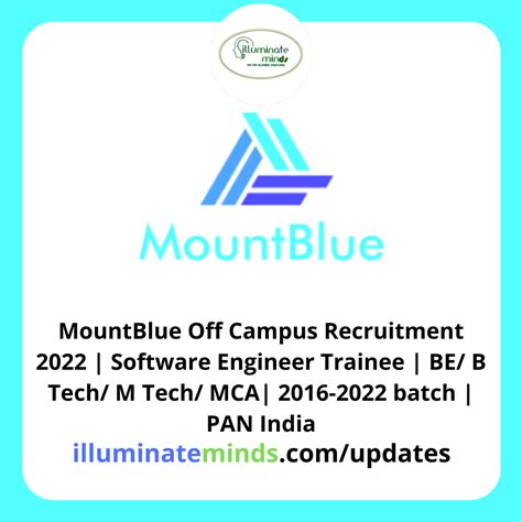 Mountblue Off Campus Recruitment Software Engineer Trainee Be