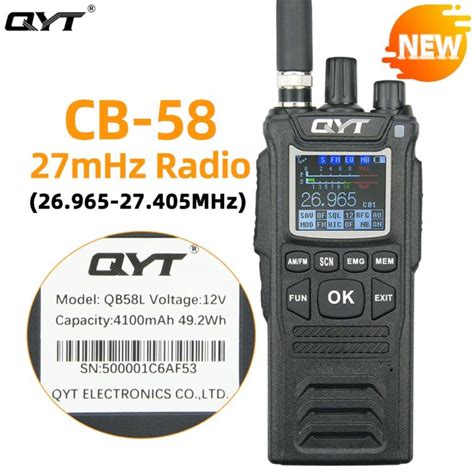 Qyt Cb 58 Am Fm 27mhz Cb Radio Handheld Walkie Talkie Digital Mobile