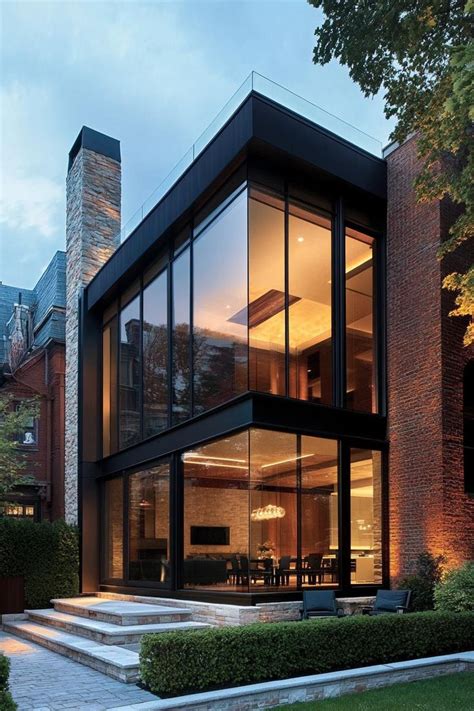 Modern House Exterior Glass Corners In A Stunning Cityscape Check Out