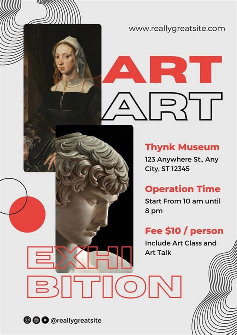 Free printable art exhibition poster templates | Canva