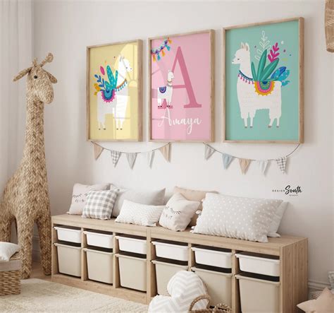 Lama Kinderzimmer Dekor Lama Kinderzimmer Kunst Lama Thema Lama Baby