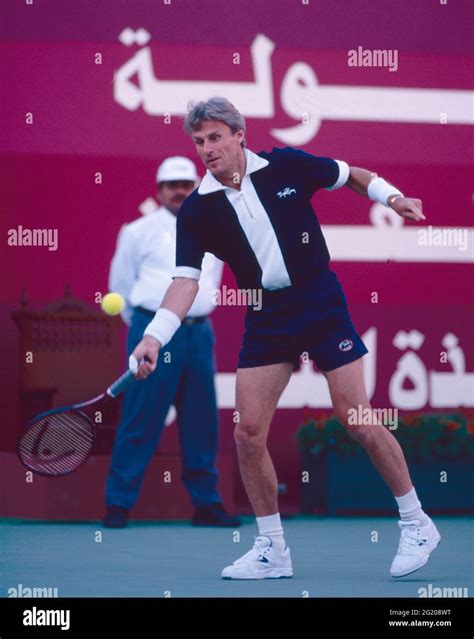 Swedish Tennis Player Bjorn Borg Qatar Open 1990s Stock Photo Alamy