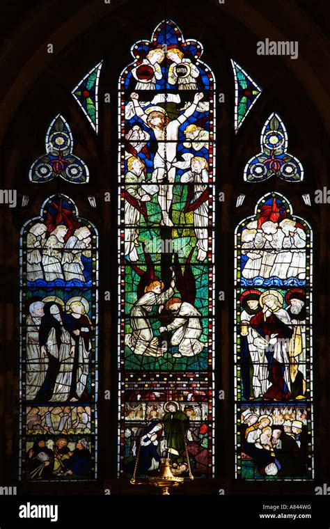 William Morris Stained Glass Window At All Saints Church Low Catton Near York Yorkshire England