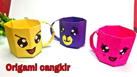 Origami Cangkir How To Make A Origami Cup Tea Easy YouTube