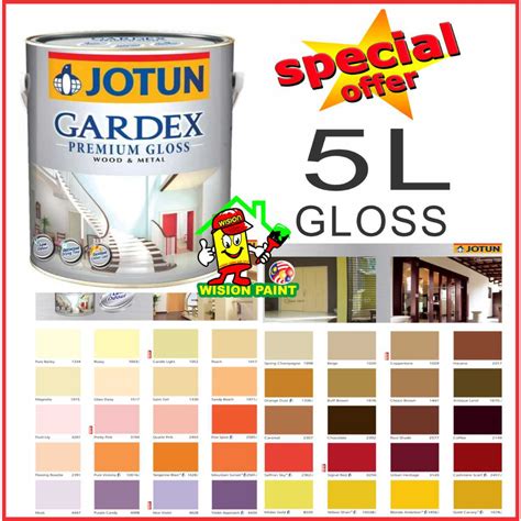 L Liter Jotun Paint Gardex Premium Gloss Wood Metal Cat