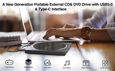 Amazon Versiontech External Cd Dvd Drive Usb Type C Ultra