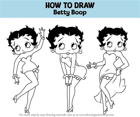 How To Draw Betty Boop Betty Boop Step By Step Drawingtutorials