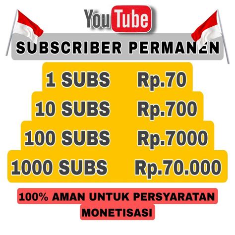 Jual Subscriber Youtube Indo Permanen Telaris Termurah Aman Untuk