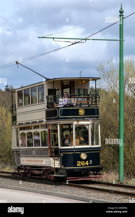 An Old Trolley Bus At Beamish Open Air Museum In The Northeast Of