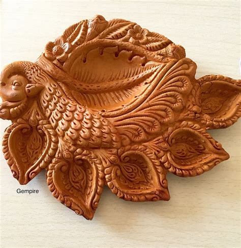 Clay Diya Pot Plate Terracotta Diwali Lamp Diya Mud Clay Etsy