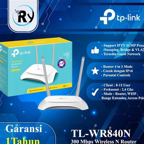 Jual Tp Link Tl Wr840n 300mbps Wireless Router 2 Antenna Shopee Indonesia