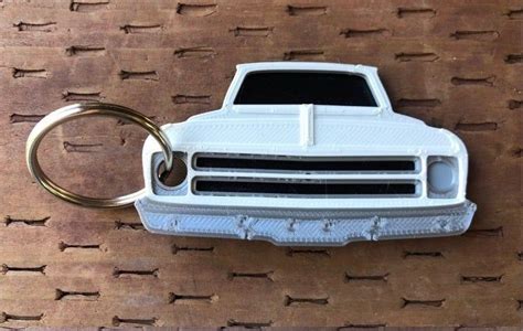 3d Printed 19671968 Truck Keychain Front View Ready To Paint C10