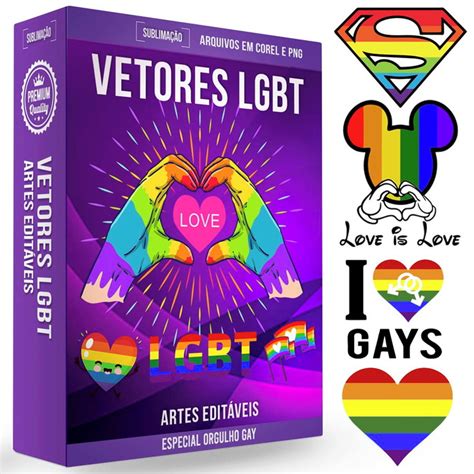 Artes Vetores Lgbt Orgulho Gay Editáveis Corel Png Sublimaçã