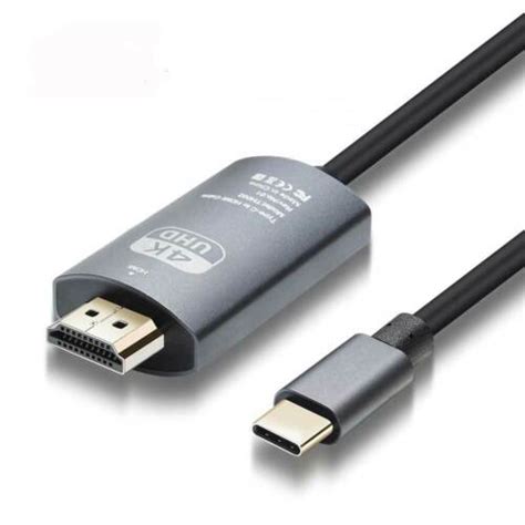 2m USB C Type C To HDMI Adapter Cable 4K For Samsung Huawei Phone