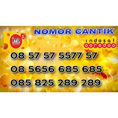 Jual Nomor Angka Cantik Kartu Perdana Indosat 10 Angka Digit 12 Angka