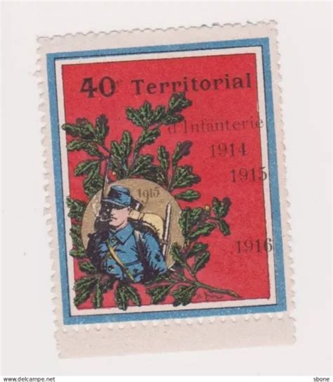 VIGNETTE MILITAIRE DELANDRE 40ème régiment territorial d infanterie