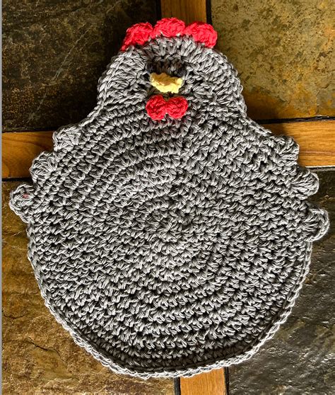 Double Thick Crochet Chicken Hot Pad Trivet Etsy