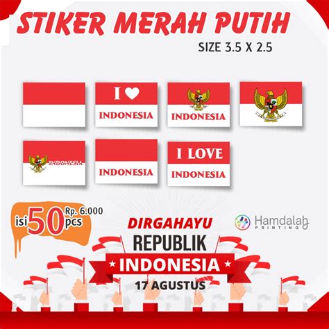 Logo Bendera Merah Putih Jual Stiker Pipi Bendera Merah Putih Logo