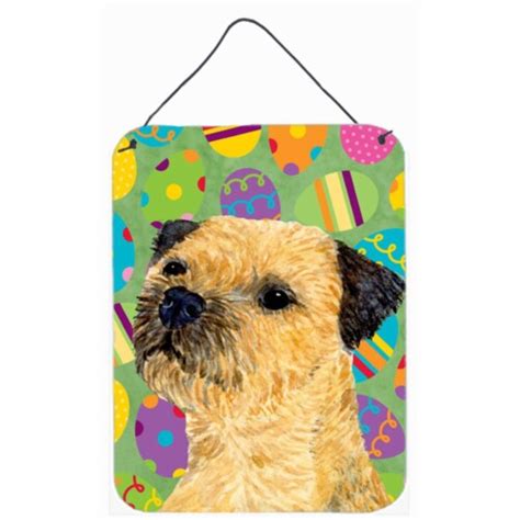 12 X 16 In Border Terrier Easter Eggtravaganza Aluminum Metal Wall And Door Hanging Prints 1