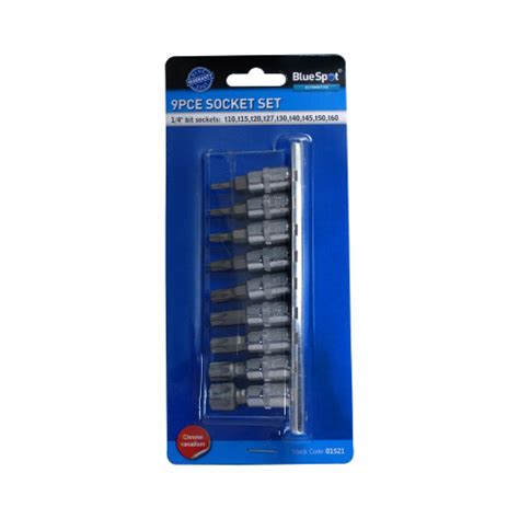 Bluespot Pce Torx Bit Socket Set T T Star Blue Spot