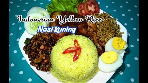 Resep Nasi Kuning Pulen Gurih Dan Enak Indonesian Yellow Rice YouTube