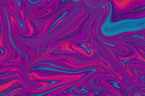 Textura Psicodélica De Mármol Líquido En Fucsia Morado Y Azul Fondo