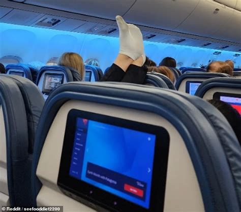 Delta Passenger Is Slammed After Photo Of Her With Smelly Feet Propped Up On Headrest Goes Viral