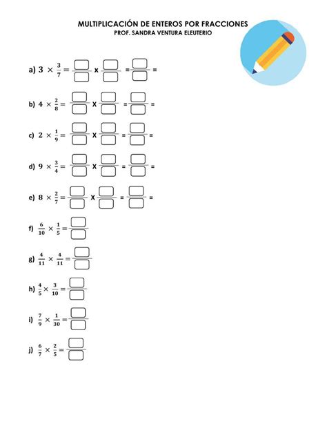 Multiplicar Fracciones Con Numeros Enteros