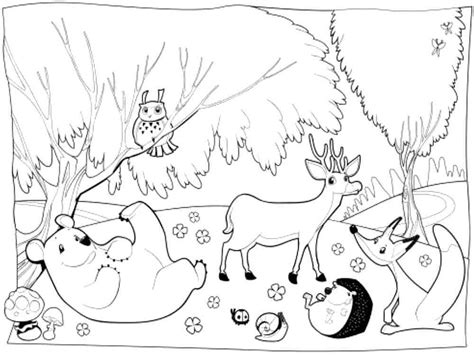 Coloriage Dessin d Animaux de la Forêt télécharger et imprimer