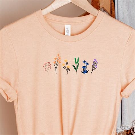 Lgbtq Wildflowers T Shirt Cute Pride Shirt Queer Girls Tees Etsy