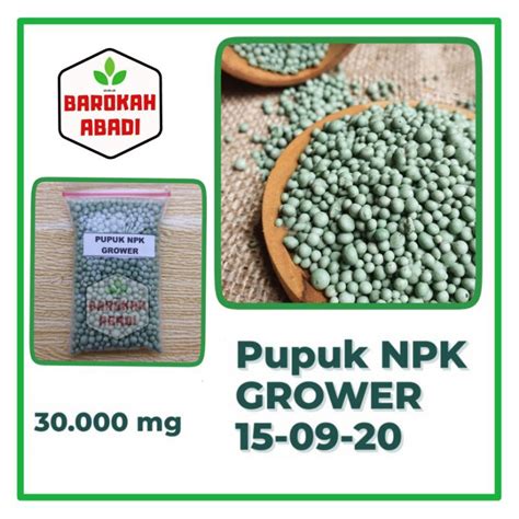 Jual Pupuk NPK Mutiara Grower 15 09 20 TE Nutrisi Pertumbuhan Bunga