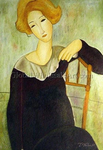 Woman With Red Hair Painting By Amedeo Modigliani Reproduction